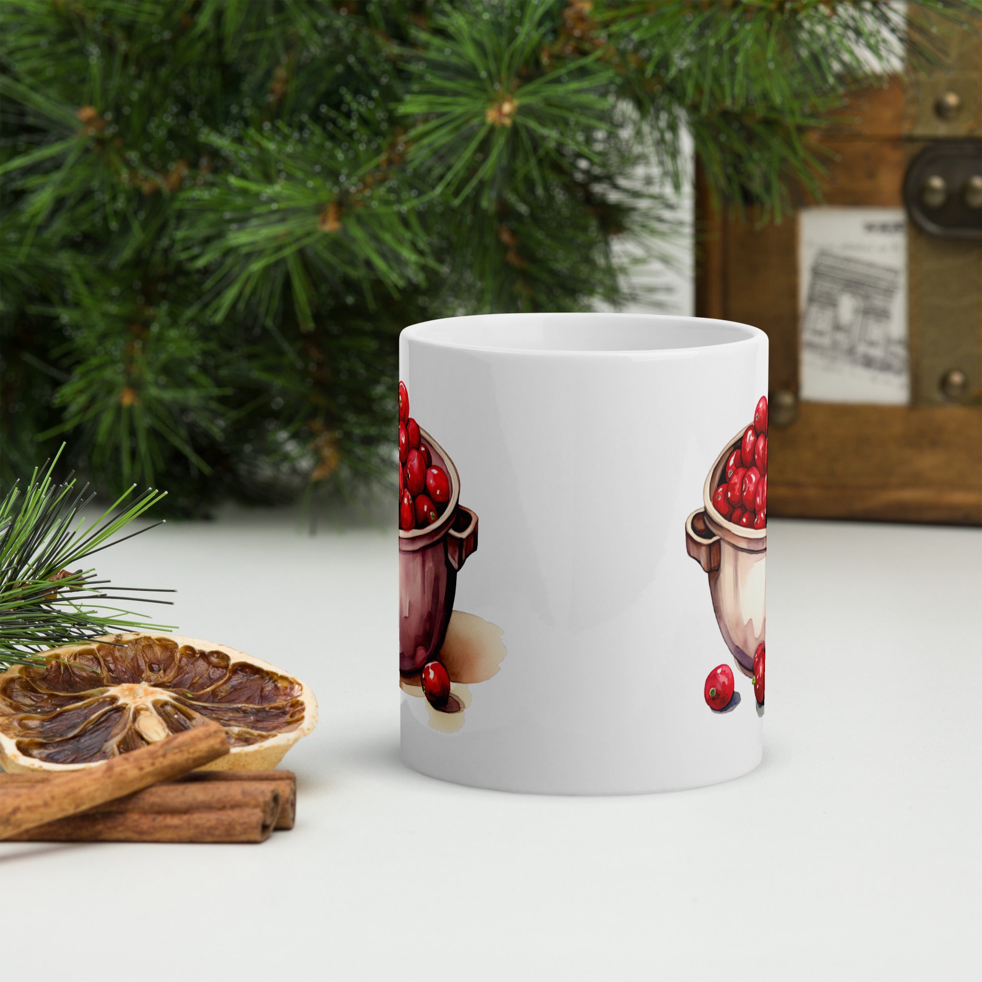 Thanksgiving berries mug