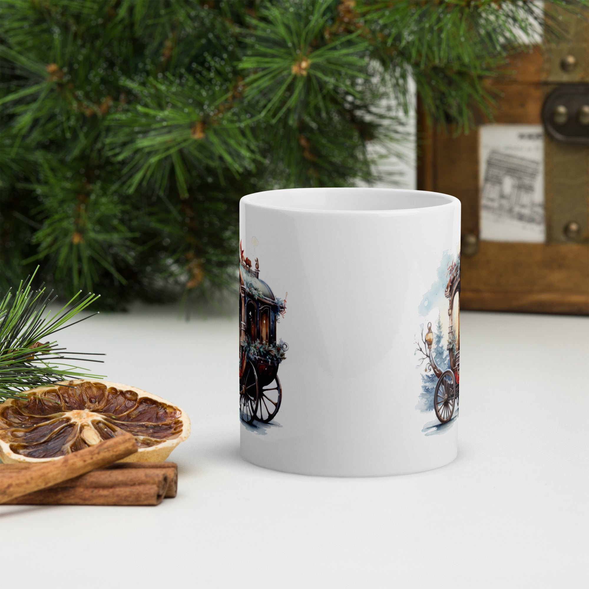 Christmas carriage  mug