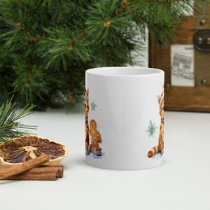 Christmas gingerbread cat mug