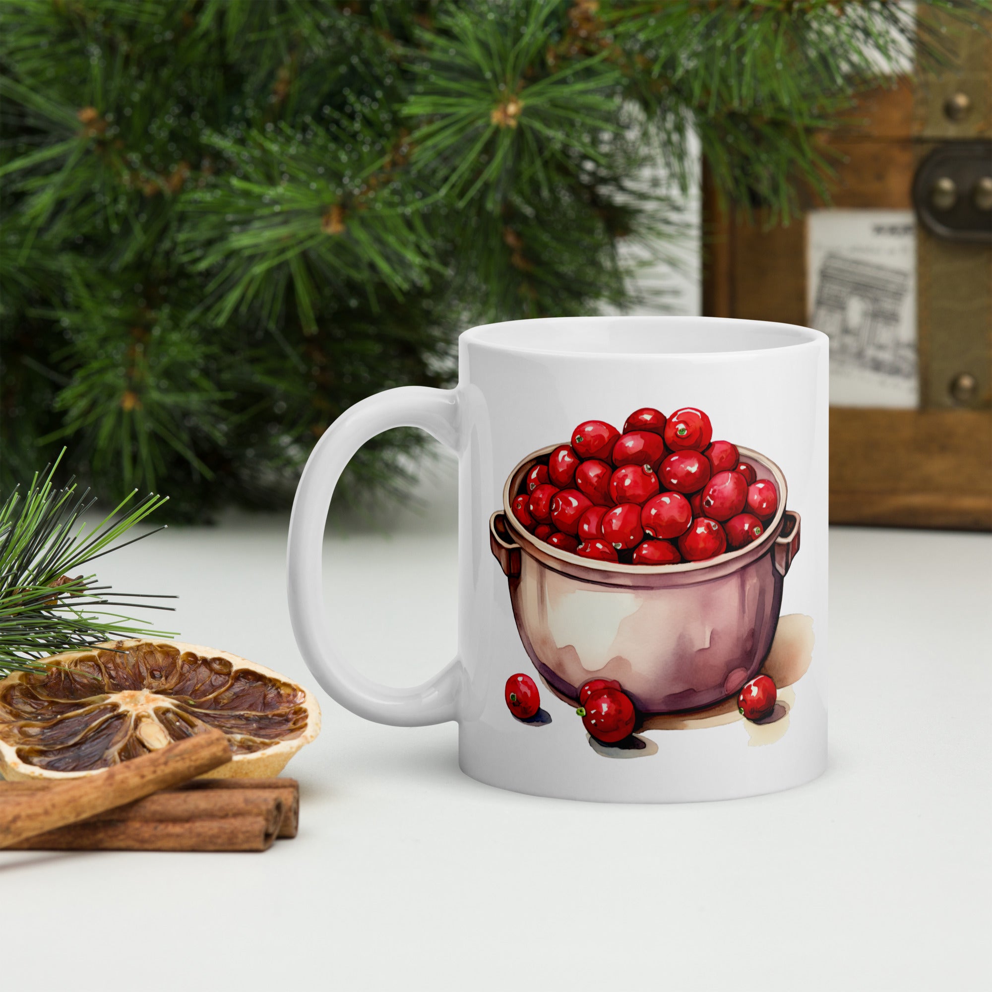 Thanksgiving berries mug