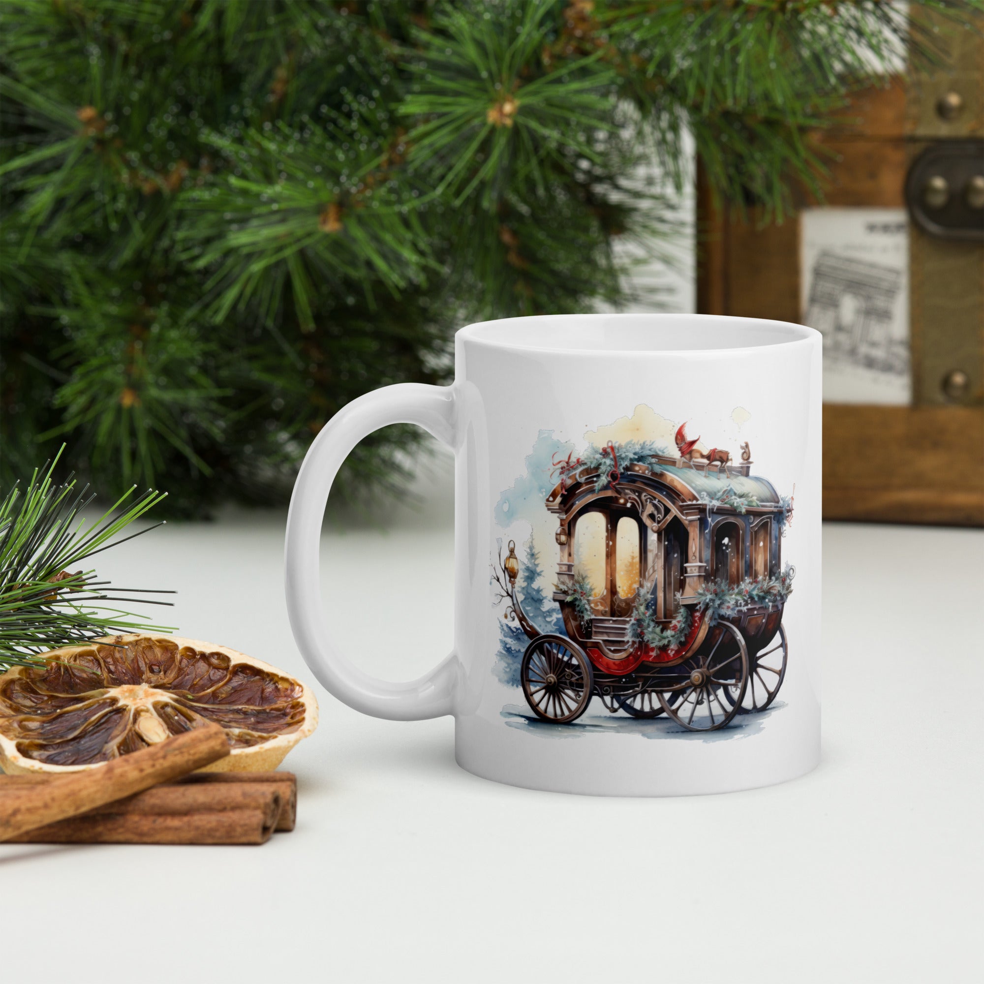 Christmas carriage  mug