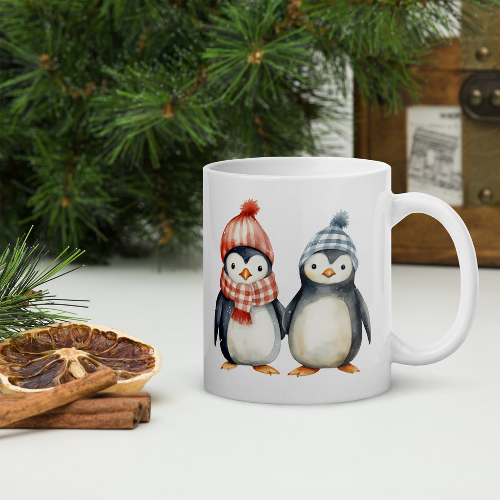 Christmas penguin mug
