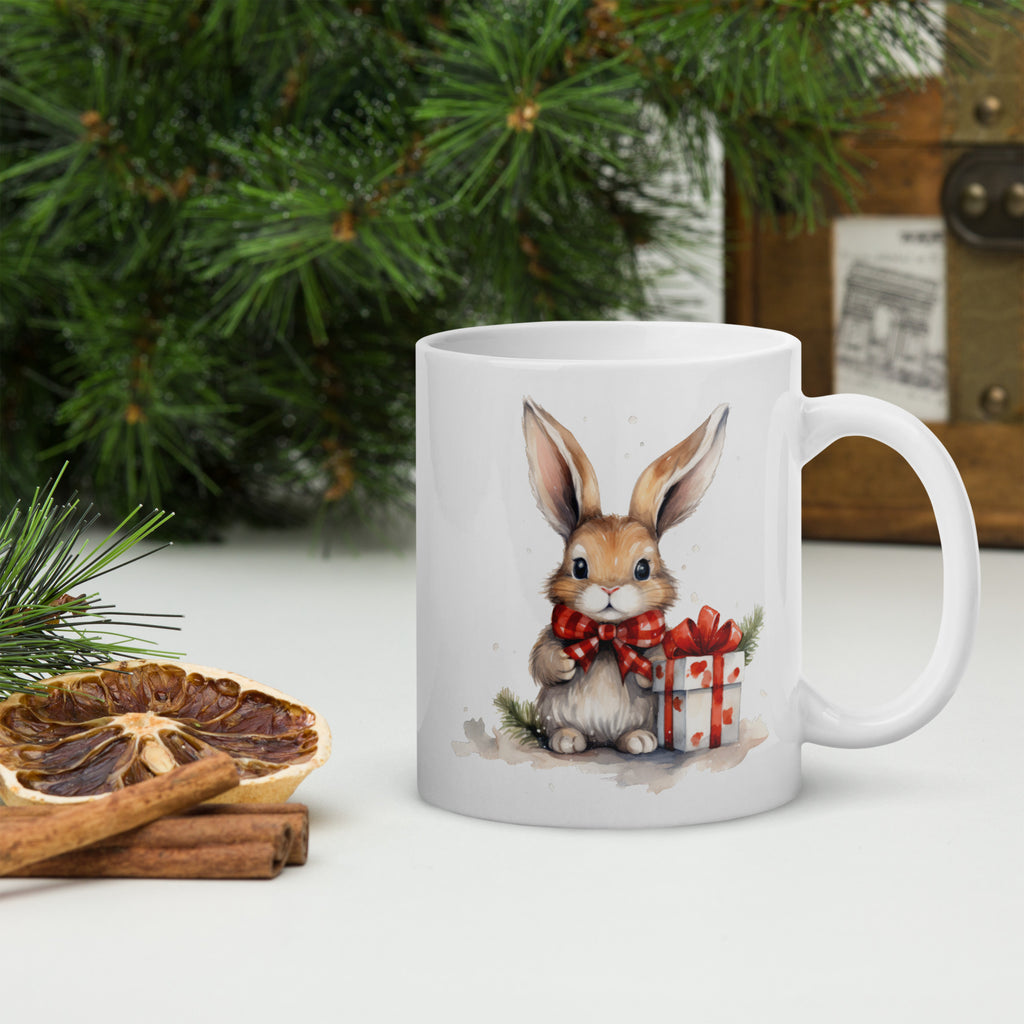 Christmas bunny mug