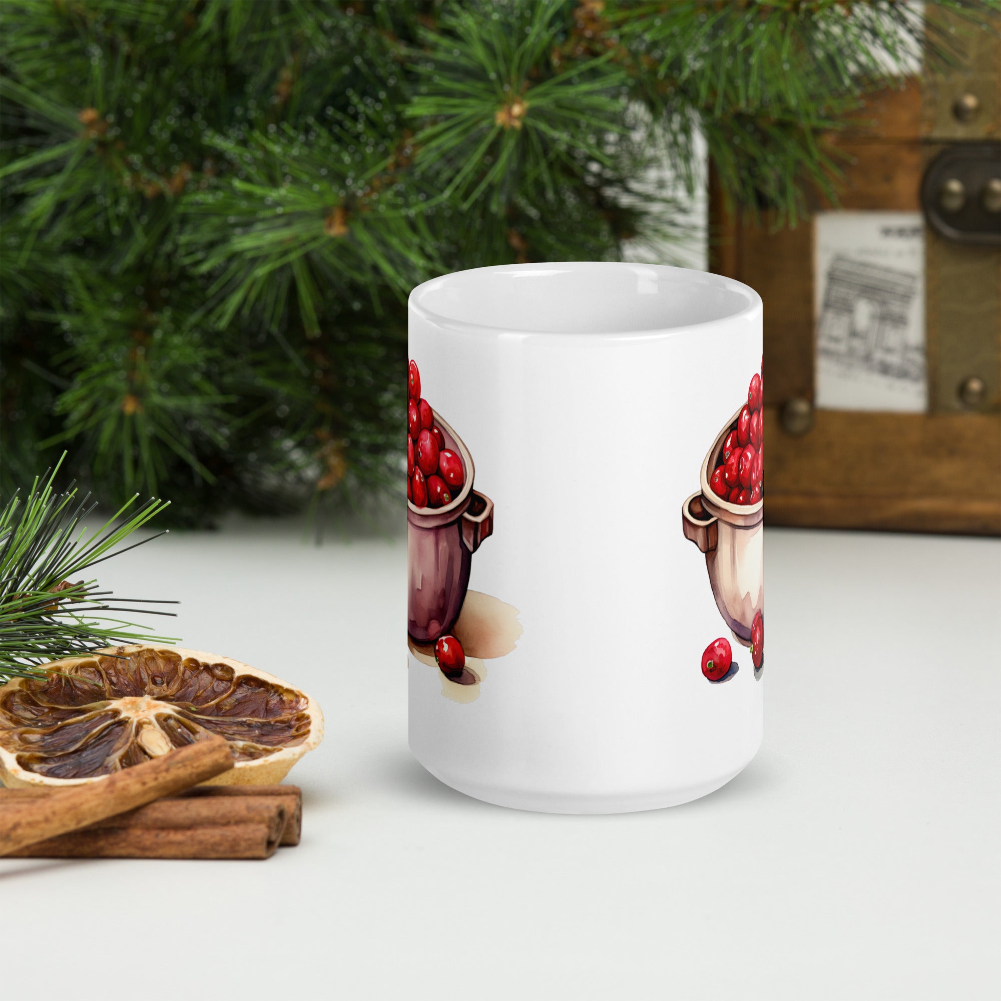 Thanksgiving berries mug