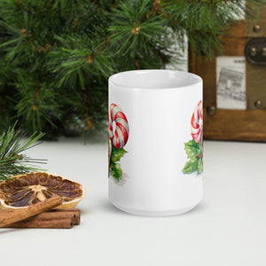 Christmas candy cane mug