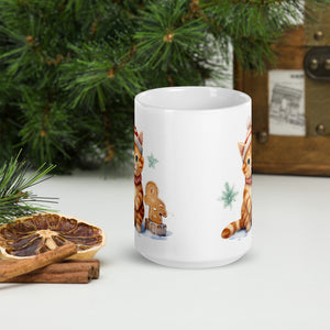 Christmas gingerbread cat mug