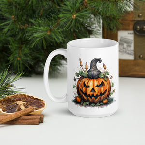 Halloween pumpkin mug