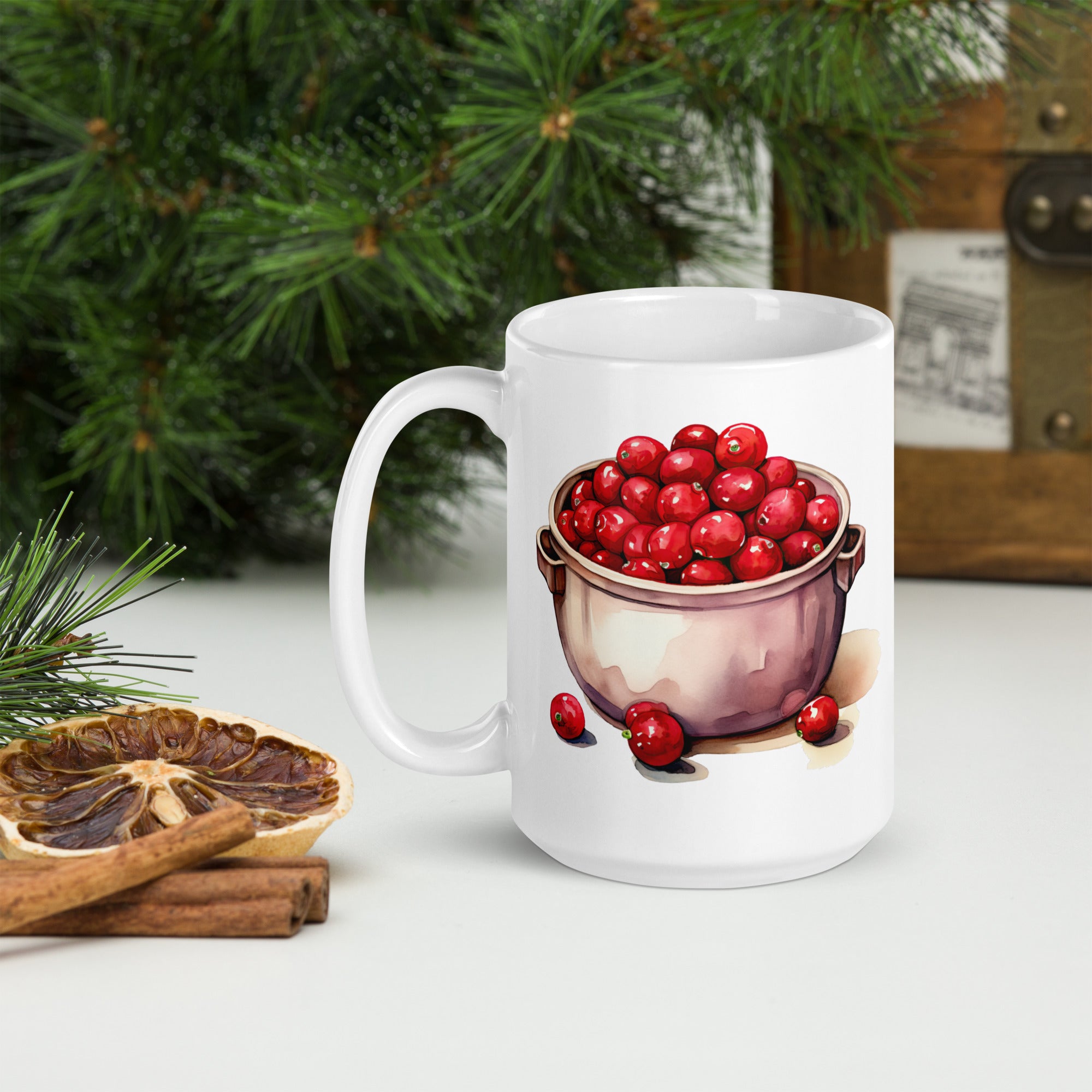 Thanksgiving berries mug