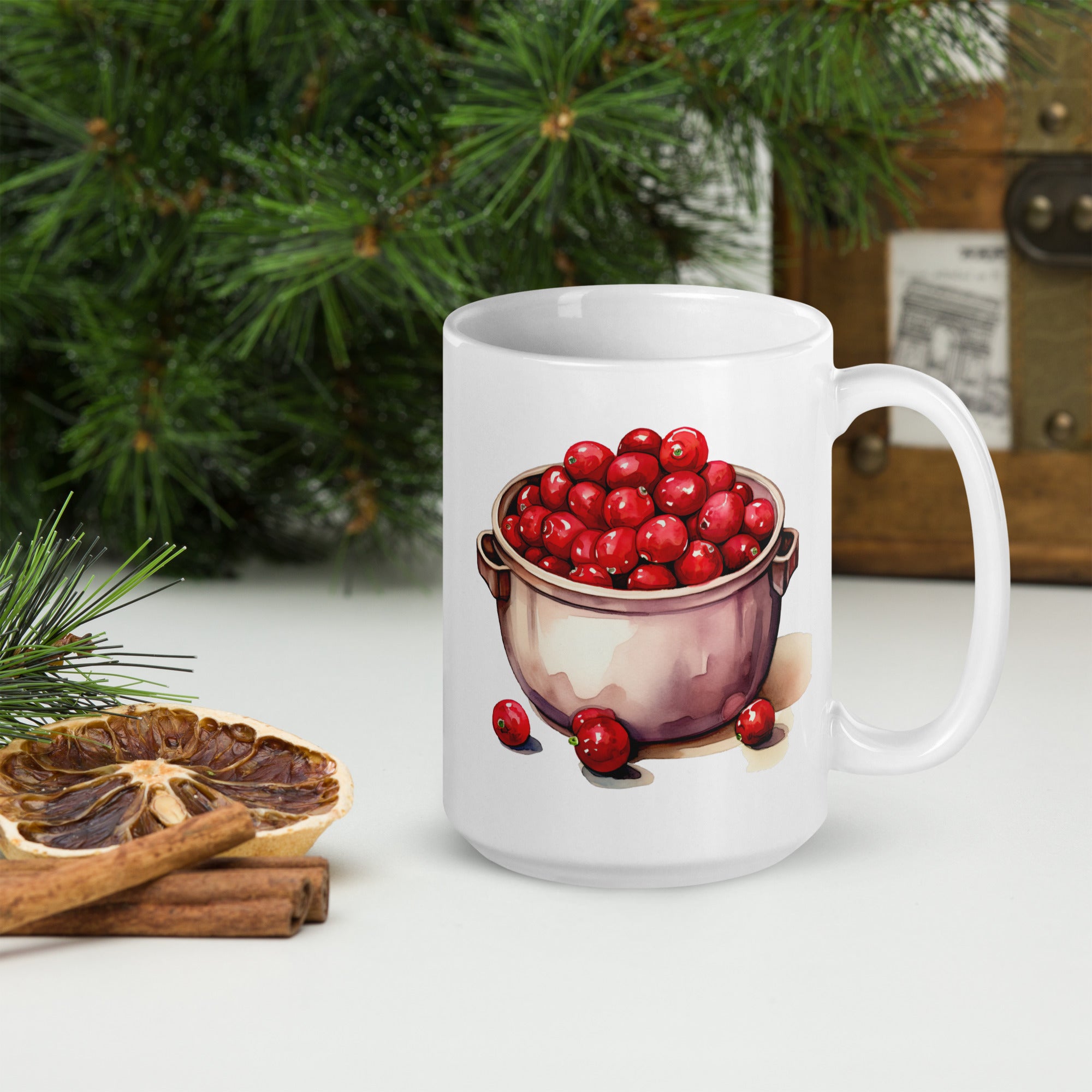 Thanksgiving berries mug